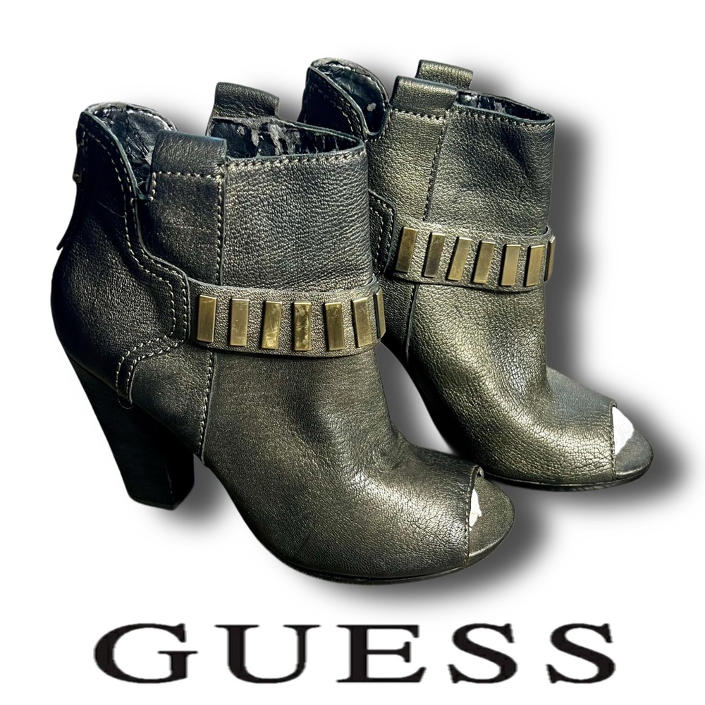 GUESS Women's Metallic Ankle Booties